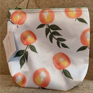 Thirty-One Peach Print Zipper Pouch